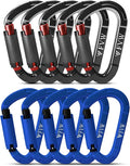 FVW Auto Locking Rock Climbing Carabiner Clips,Professional 25KN (5620 lbs) Heavy Duty Caribeaners for Rappelling Swing Rescue & Gym etc, Large D-Shaped Carabiners