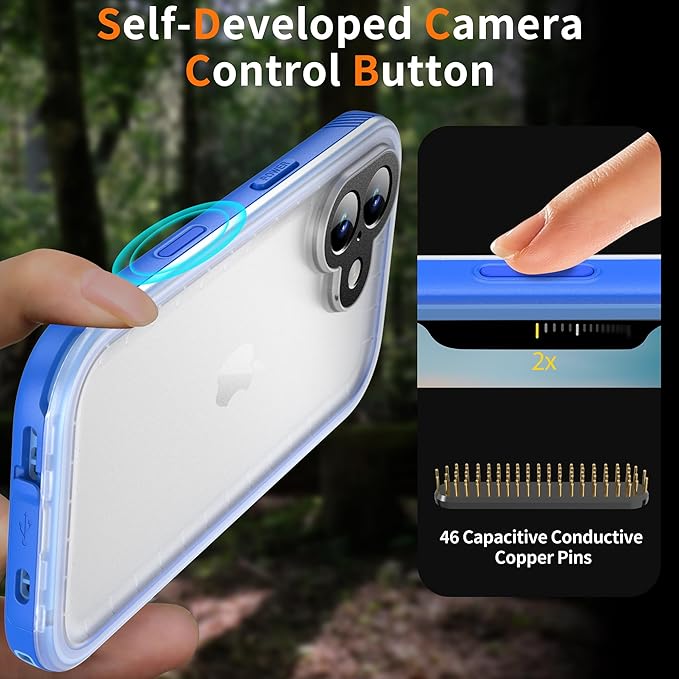 Cozycase TOP Waterproof Case for iPhone 17 - Military Heavy Duty 360 Shockproof Full Body with Screen Camera Protector Double IP68 Water Dust Drop Proof Hard Rugged Tough Bumper Front Back Slim Cover