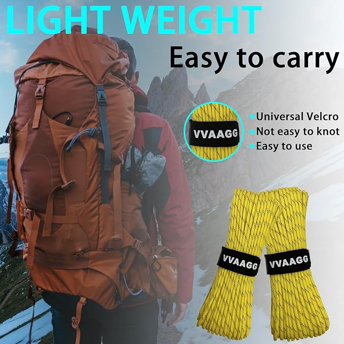 VVAAGG Reflective Paracord Rope 100FT, 7 Strand Nylon para Cord Lanyard Utility 550 Parachute Cord, 4mm Thin Tent Rope for Outdoor Camping Hiking