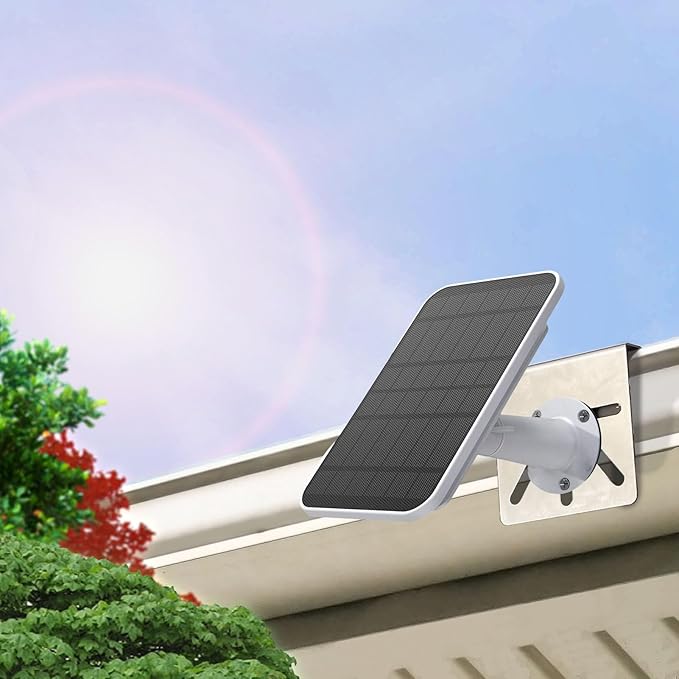 WiTi Gutter Mount Stainless Steel Bracket for Eufy Security SoloCam S340, Solar Security Camera Holder Anti-Rust Screws, No Drill Installation Compatible with IP PTZ Dome Cameras Outdoor