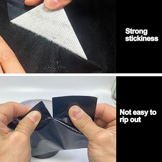 Awning Waterproof Repair Tape, 4IN x 20FT Heavy Duty Outdoor Canvas Tarp Repair Patch Kit, for Tent, Boat Covers, Canopy, Sail, UVproof, Black