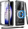for Samsung Galaxy S23 Ultra Waterproof Case with Magsafe, Built-in Magnetic & Screen Protector, IP68 Certified Full Body Shockproof, for Water Sports Underwater Photography, 6.8" Black