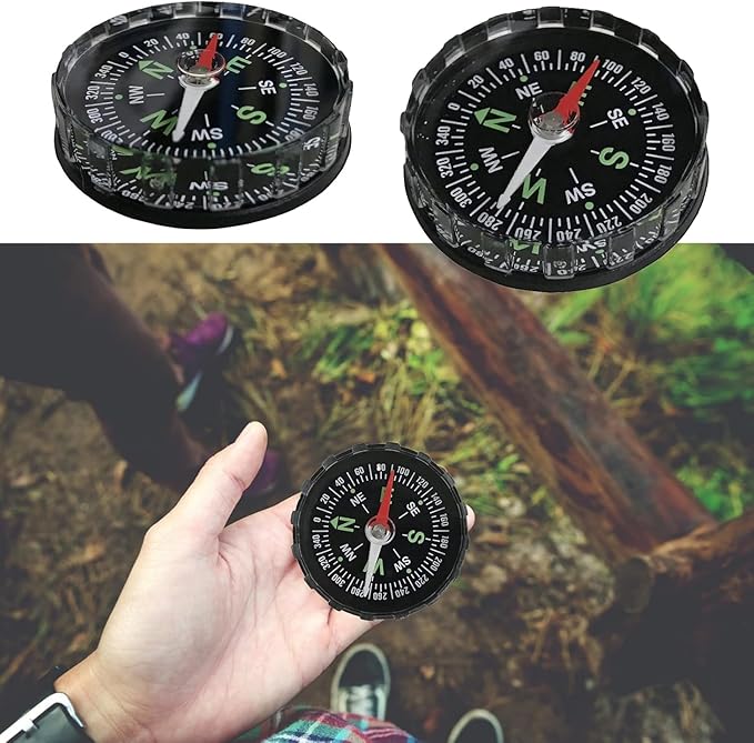 Black Waterproof Pocket Watch Compasses Navigation Compasses Professional Clear Camping Hiking Pocket Hiking Survival Gadgets