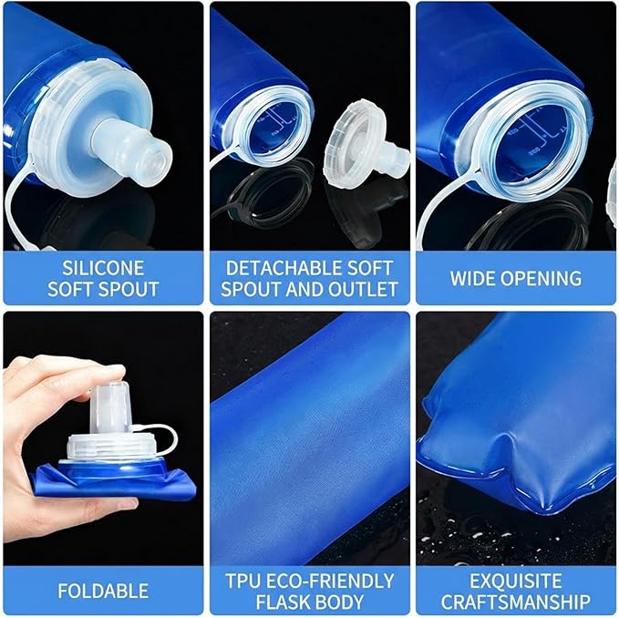 Hydration Bladder, 1.5L2L3L Water Bladder for Hiking Backpack Leak Proof Water Reservoir Storage Bag, BPA-Free Water Pouch Hydration Pack for Camping Cycling Running, Blue