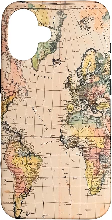 World Map ,Old Map of the World Case for iPhone 16