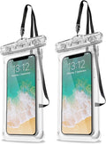 ProCase 2 Pack Waterproof Phone Pouch, Underwater Phone Case Up to 7", Dry Bag for iPhone 17 Air 16 15 14 13 Pro Plus Max, Galaxy S24 S23 S22 Ultra Pixel, Beach Essentials -Clear