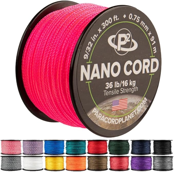 Paracord Planet Nano Cord –Lightweight Nylon Nano Paracord – Great for Arts & Crafts, Home Décor, Camping and More!