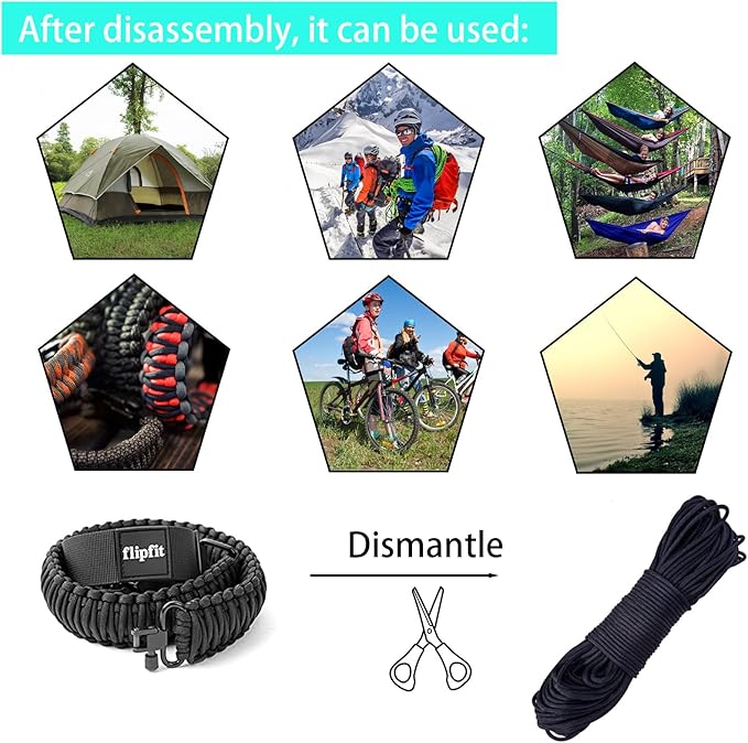 Double Braide 550LB Shotgun Sling 2 Point Paracord Rifle Sling,Non-Slip Traditional Adjustable Gun Sling for Hunting Shooting Camping