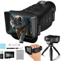 VXF Night Vision Monocular, 4K Night Vision Scope for 100% Darkness with 3000mAh Rechargeable Battery, 3+32GB SD Card & Card Reader, Dual Infrared Monocular Telescope for Camping, Wildlife Observation