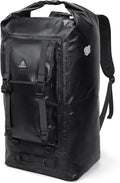 Haimont Waterproof Backpack Roll Top Dry Bag Kayak Dry Backpack for Outdoor Dry Pack Boating Fishing Camping, 60L, Black