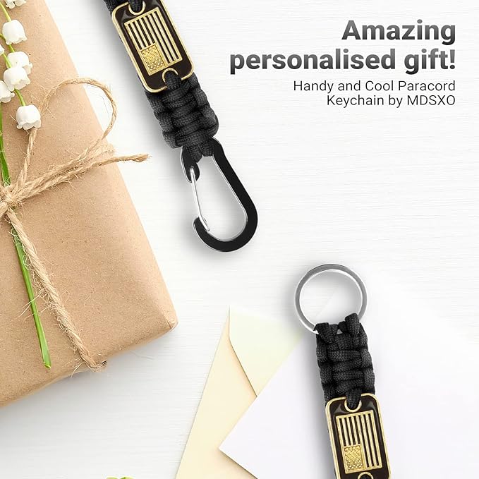Short Keychain Lanyard for Keys for Men, Heavy Duty Braided Clip Paracord Keychain for Wallets, Keys, Whistle，Outdoor Activities [Short]