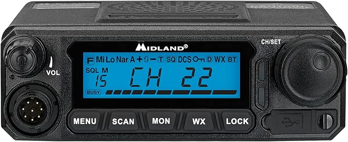 Midland MXT500 50-Watt GMRS Mobile Radio - for Farms, Ranches, Overlanding, Trails, and Off-Roading - 8 Repeater Channels, Compact Design, External Magnetic Mount, 2.1dB Unity Gain Antenna