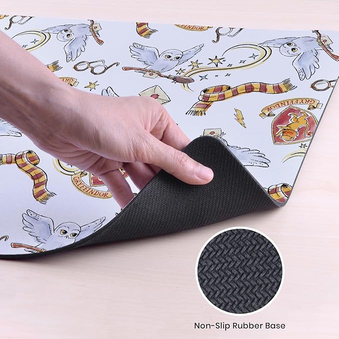 Head Case Designs Officially Licensed Harry Potter Hedwig Owl Pattern Graphics 37.4 x 15.75 x 0.16 inches (900 x 400 mm) - XL Gaming Office Desk PC Keyboard Mouse Mat Pad