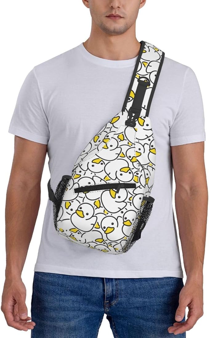 Cute Duck Sling Bag For Women Men Fashion Duck Backpack Crossbody Shoulder Bag Sling Backpack Chest Bag Travel Hiking Casual Sport Daypack