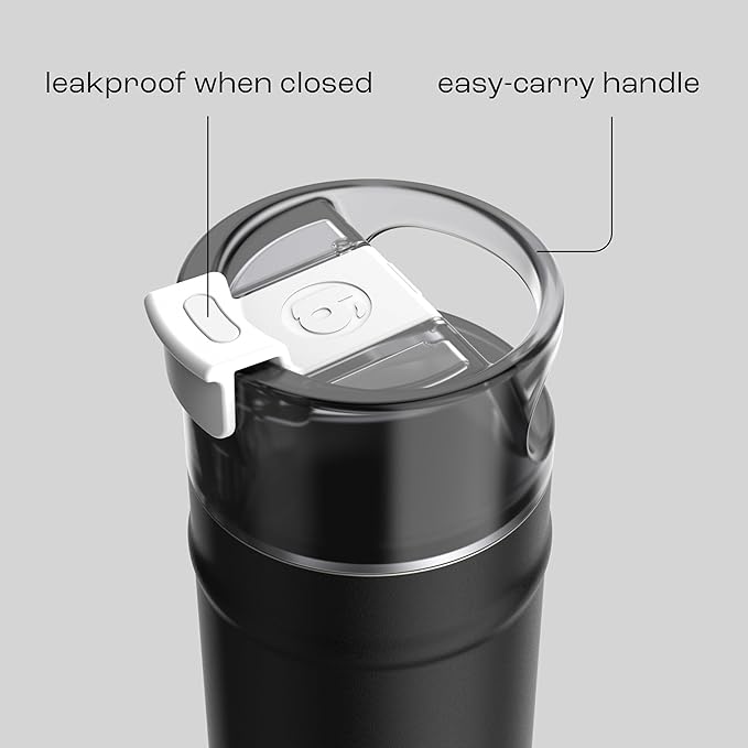 bubba 18 oz Dualsip Insulated Stainless Steel Water Bottle with Straw - Reusable, Leakproof, Lightweight, Dishwasher Safe, Lead-Free and BPA-Free, Office Siren