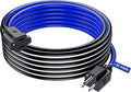 Maximm 30 Ft Black, White and Blue Extension Cord, Heavy Duty 3-Prong Outdoor Power Cable, ETL Listed for Contractors