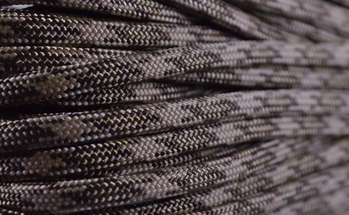 BORED? PARACORD! 550 lb Paracord – Ideal for Crafting, DIY Projects, Camping, Military & Active Outdoors – 300+ Colors – Tactical Parachute Cord Type III – Strong - Brown Snake 50 Feet
