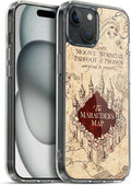Head Case Designs Officially Licensed Harry Potter The Marauder's Map Prisoner of Azkaban II Soft Gel Case Compatible with Apple iPhone 15 Plus