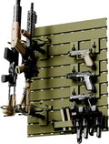 Wall Rack System - Heavy-Duty Aluminium Tactical Storage for Rifles, Carbines, Shotguns & Handguns, Modular Slatwall Organizer Holds up to 3 Rifles, 7 Pistols & 4 Mags