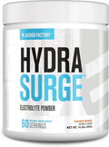 Jacked Factory HYDRASURGE Electrolyte Powder - Hydration Supplement with Key Minerals, Himalayan Sea Salt, Coconut Water - Keto Friendly, Sugar Free, Naturally Sweetened - 60 Servings, Orange Mango