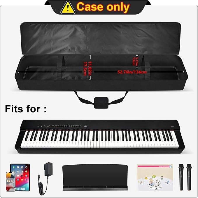 [Bag Only] Piano keyboard Case Compatible with Yamaha P71/P45P/143B 88 Key Weighted Slim Digital Pianos, Travel Carrying Holder for Electric Mechanical Keyboard Stand Performing Outdoors Home Practice