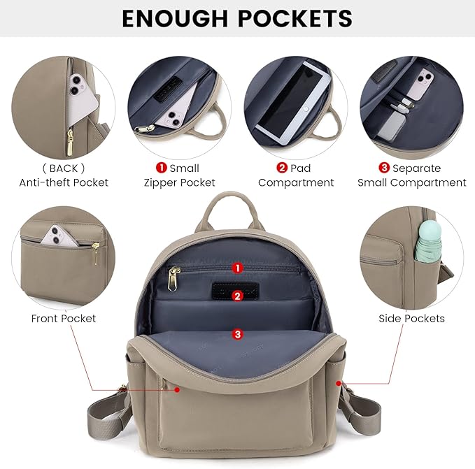 LOVEVOOK Mini Backpack for Women Light Weight Small Waterproof Backpack Purses Daily Backpack… | Light Weight