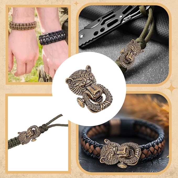 NBEADS Brass Paracord Beads, Spacer Beads for Jewelry EDC Survival Gear Parachute String