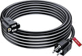 Maximm 25 Ft Black and White Extension Cord, Heavy Duty 3-Prong Outdoor Power Cable, ETL Listed for Contractors