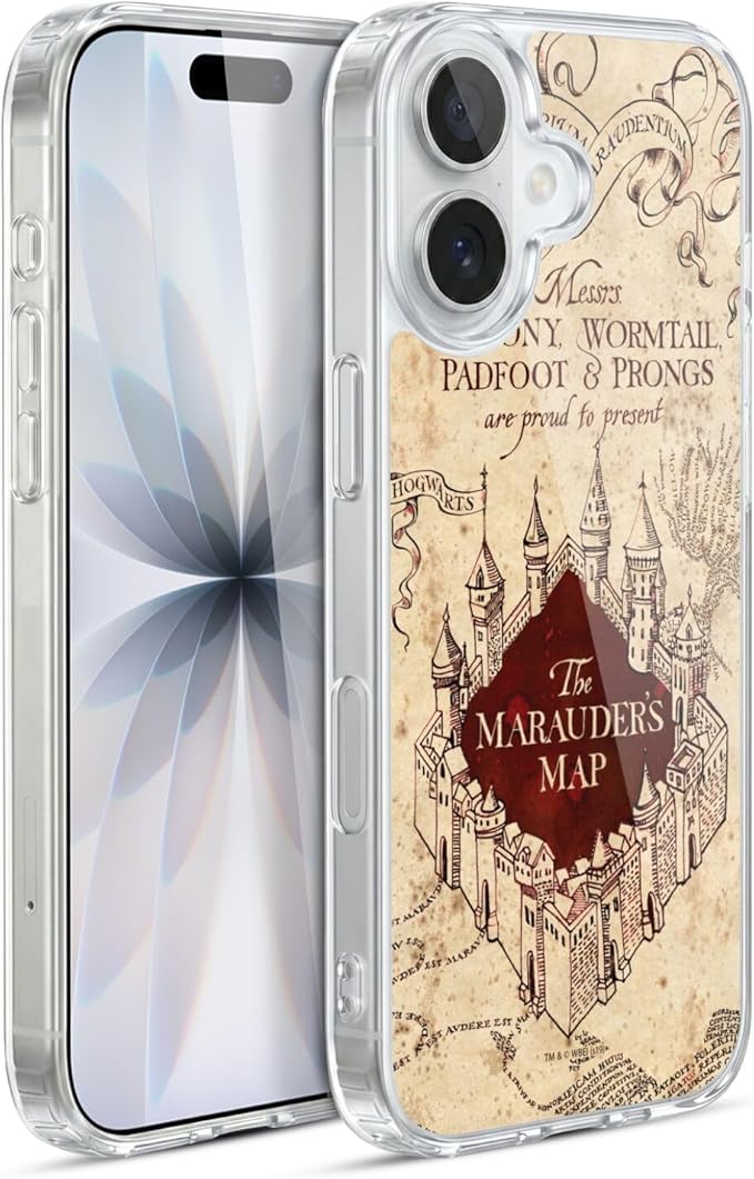 Head Case Designs Officially Licensed Harry Potter The Marauder's Map Prisoner of Azkaban II Gel Case [Military Grade Protection] Compatible with Apple iPhone 17