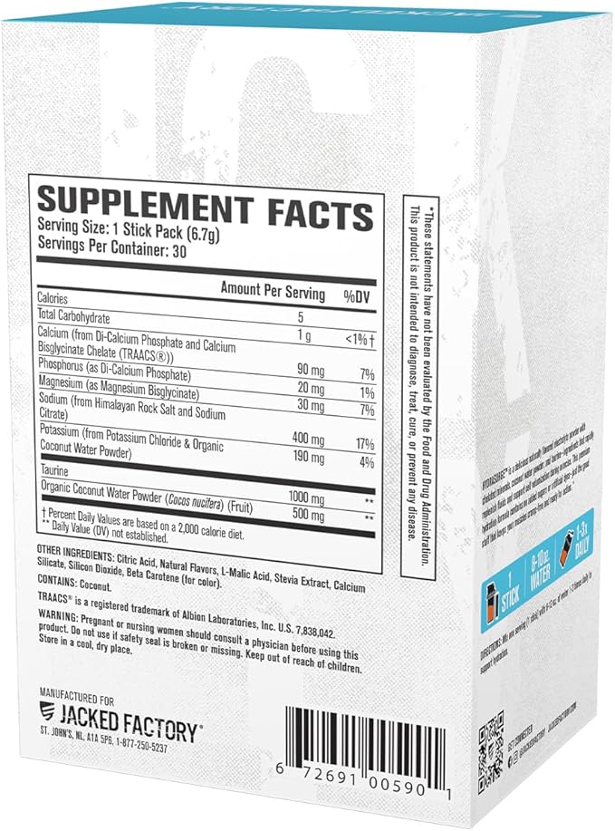 Jacked Factory Hydrasurge Electrolytes Powder Packets - Sugar Free & Naturally Sweetened Hydration Packets - Keto & Vegan Friendly, Easily Dissolves - 30 Stick Packs, Orange Mango