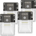 HYPERLITE LED Wall Pack 30W: 3600lm 5000K Daylight 120Vac LED Porch Lights with Dusk to Dawn Photocell - IP65 Waterproof Outdoor Security Flood Lighting for Patio Deck Yard UL Listed 4 Pack