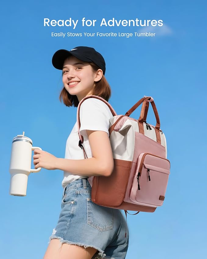 LOVEVOOK Laptop Backpack for Women, 17 Inch Travel Backpack for Work College Business, Water Resistant Teacher Nurse Bag with Large Capacity, School Bookbag Bags Cute Daypack for Woman Girls