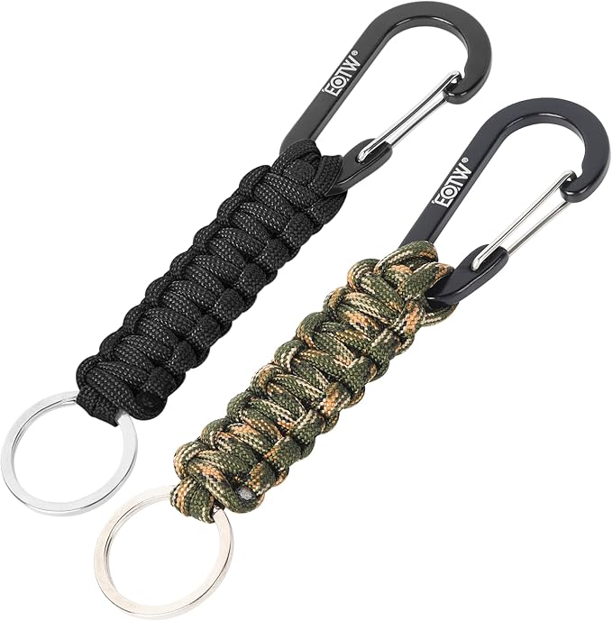 EOTW Paracord Keychain for Men Women Paracord Carabiner Backpack Keychain with Aluminum Clip for Camping Hiking Outdoor Gear