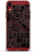 Munich Streets Map | Luxendary Air Series Clear Silicone Case with 3D printed design and Air-Pocket Cushion Bumper for iPhone XR (new 2018/2019 model with 6.1" screen)