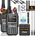 Baofeng Radio UV-5R Mini Ham Radio Long Range Handheld Two Way Radio NOAA Weather Radio Rechargeable Walkie Talkies Dual PTT APP Programming Copy Frequency 999CH with USB-C Charging Survival Radio