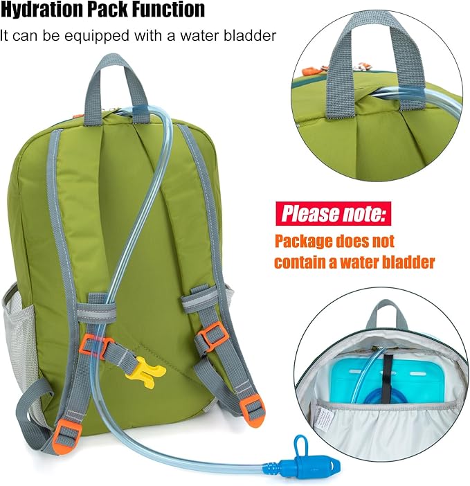 IVYGREEN Little Kids Hiking Backpack for Boys or Girls, Small Daypack for Camping or Travel (Armygreen, Small)