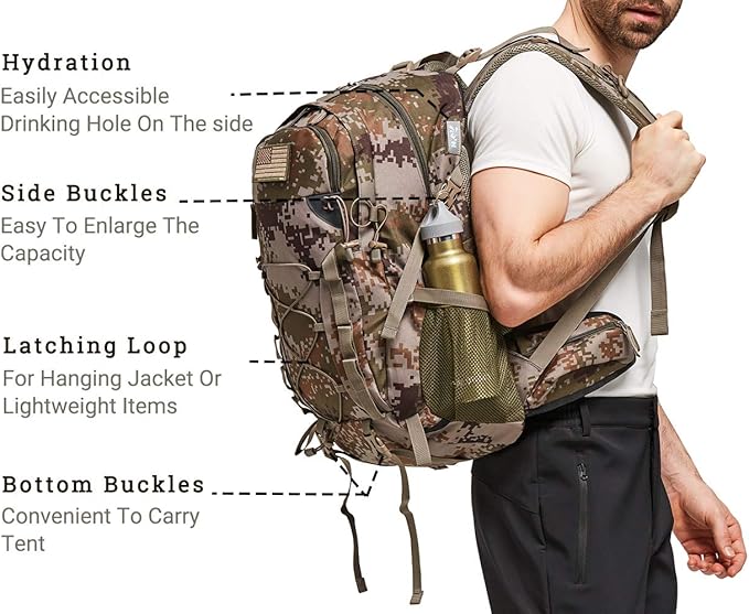 Diamond Candy Waterproof Hiking Backpack for Men and Women, Lightweight Day Pack for Travel Camping | Waterproof, Lightweight, for Travel Camping