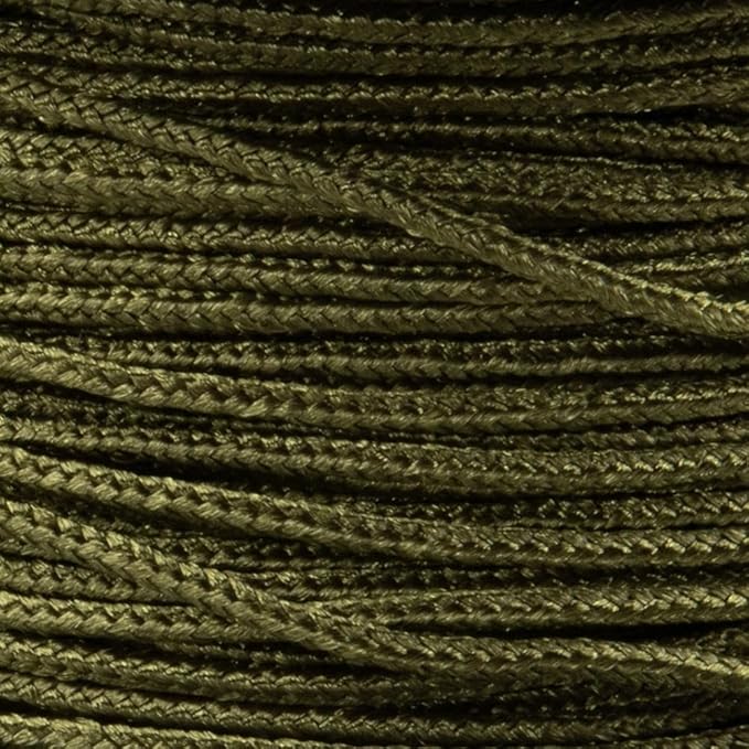 Paracord Planet Micro Paracord – Thin Braided Cord for Crafting, Fishing, and DIY Projects in 125 ft Spools – Moss