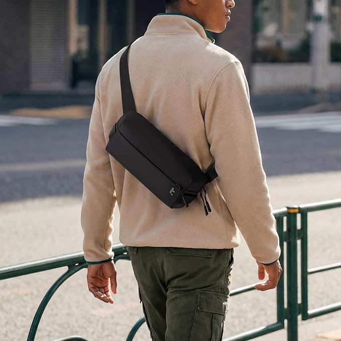 tomtoc Compact EDC Sling Bag 3L-10L, Minimalist Crossbody Bag Chest Shoulder Pack for Men Women, X-pac/Recycled Polyester
