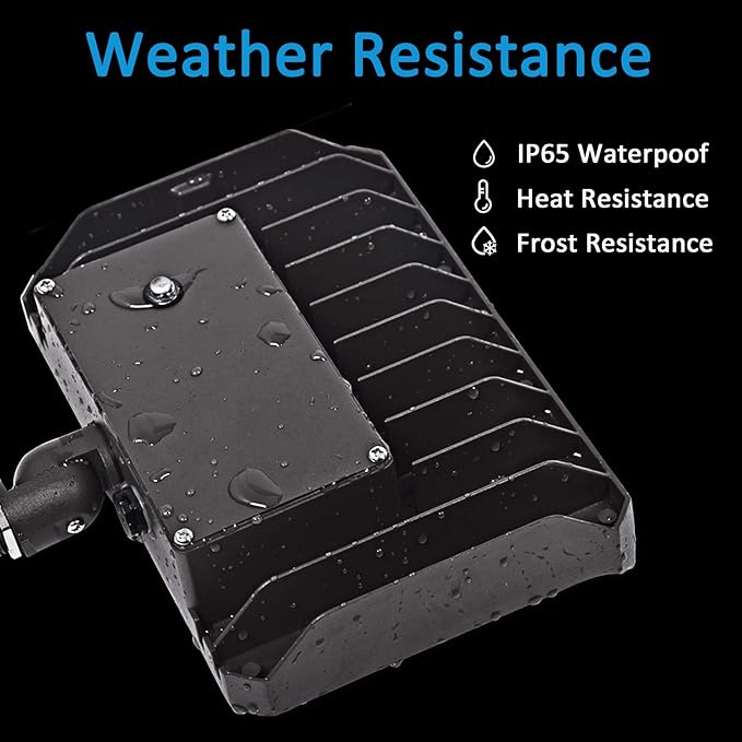 30W LED Flood Light with Knuckle, Outdoor Security Fixture Light with Dusk-to-Dawn Photocell 5000K 4,050lm(200W Equivalent) Waterproof with Base AC100-277V for Wall Mount Entrance Garden Yard