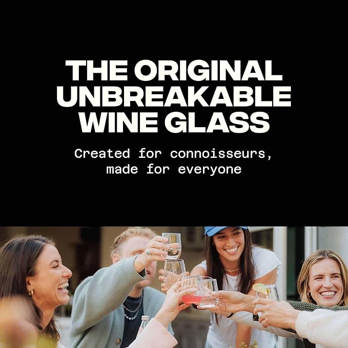 GOVINO Unbreakable Plastic Wine Glasses - Stemless Shatterproof Tritan Glassware, Fancy Cups That Look Like Glass, 16oz, Set of 2