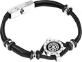 Innocence Adjustable Paracord Wrist Compass Bracelet For Men Women Outdoor Sports Camping Survival Jewelry (Black B)
