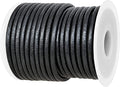 GENIQUE Real/Genuine Round Leather String Cord for Necklace, Bracelets, Jewelry, Kumihimo Braiding, DIY Projects (10 Metres) (3mm, Gunmetal Metallic)