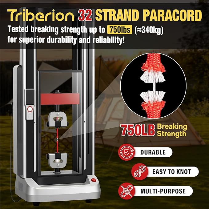 Paracord Rope 750 lb - 100ft 5/32" Parachute Cord 4MM 12-Strand para Cord - Heavy Duty Spool String for Survival,Camping Gear, Survival Bracelet, Clothesline - Red