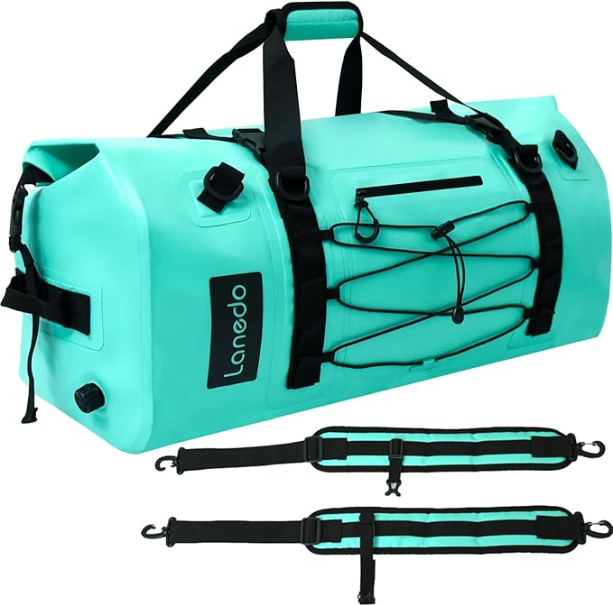 80L Dry Bag Large Waterproof Bag Roll-Top Heavy Duty Fishing Duffel Bag with Durable Straps & Handles for Kayaking Paddle boarding Boating Rafting Fishing