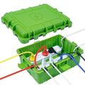 Large Outdoor Electrical Box Waterproof, IP54 Extension Cord Cover Weatherproof Outdoor Outlet Covers, Protect Power Strip, Timer Outlet, Plug, Socket, Holiday Light, Green (12 x 9X 5 inch)