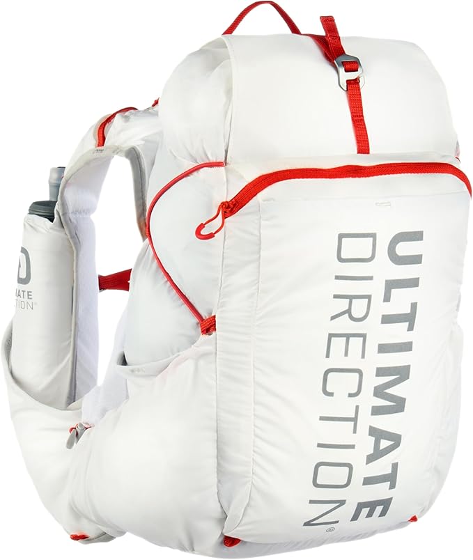 Ultimate Direction Adventure Vest | 17 Liter Capacity Hydration Pack for Running, Hiking & Fastpacking - Includes 2 Soft Flasks