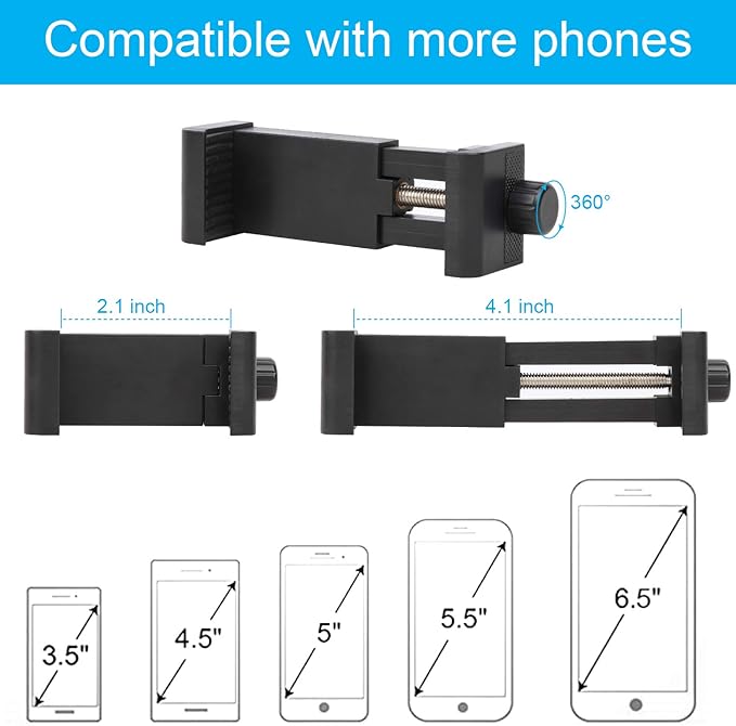 iTODOS Wall Mount Phone Holder Bracket with 360°Adjustable Mount for iPhone/Nexus/LG Smart Phones and GPS Navigator,Compatible with 3.5~6.5inch Width