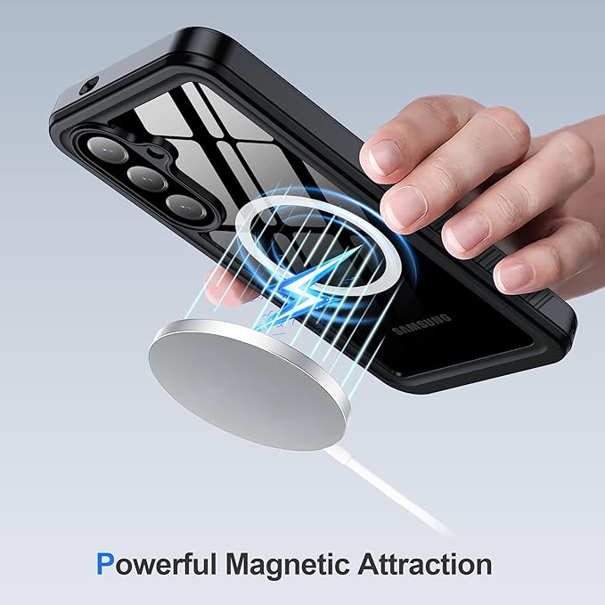 ANTSHARE IP68 Waterproof Case for Samsung Galaxy S26 Plus [2026] - MagSafe Compatible, Built-in Screen/Lens Protector - Shockproof Full Body Protection for Swimming/Outdoor, Blue/Clear