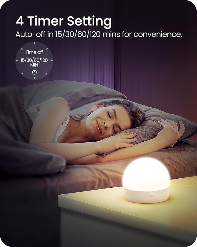 Rechargeable Light Bulbs with Remote Control 4 Packs, Battery Operated Light Bulbs with Timer & 3 Color Temperature, Dimmable Detachable Wireless LED Bulb for Lamp, Non-Hardwired, W01YBP406